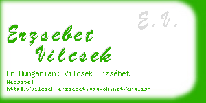 erzsebet vilcsek business card